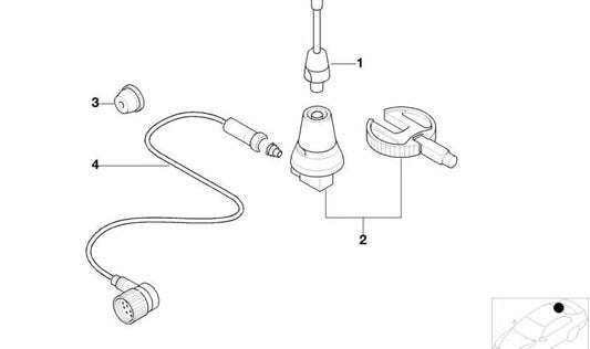 OEM 84538376462 telephone roof antenna for BMW E36. Original BMW.