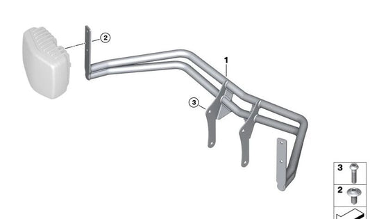 Soporte pilotos de destellos delanteros OEM 63179480206 para motos BMW F 750 GS, F 850 GS, F 900 GS... y más. Original BMW Motorrad.