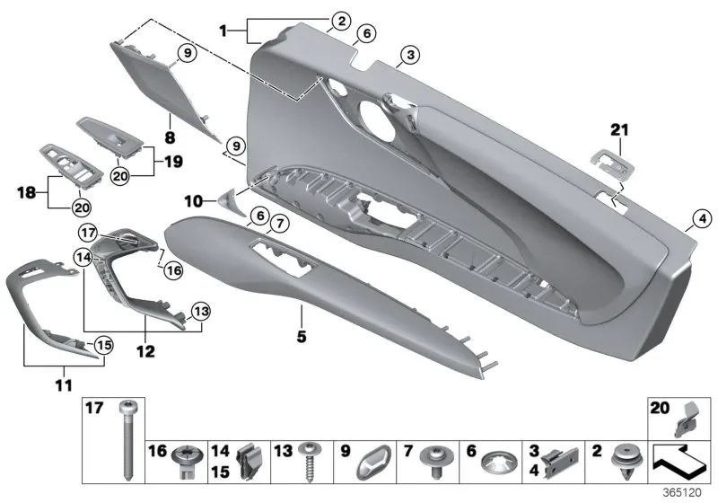 Rechts HiFi -Lautsprecherraster für BMW I12, I12N, I15 (OEM 51417367038). Original BMW