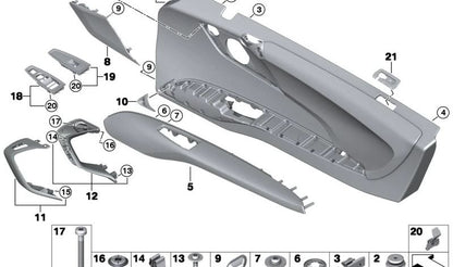 Clip de fijación OEM 51417368706 para BMW i8 (I12, I15). Original BMW.