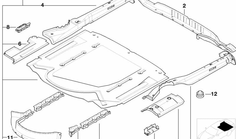 OEM 41112498336 TRUNK Crossbar per BMW E39. BMW di riserva originale.