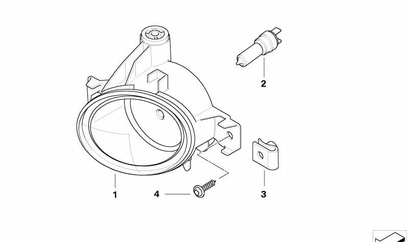 Antiniebla delantero derecho OEM 63177897188 para BMW E60, E60N, E61, E61N. Original BMW.