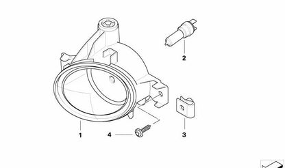 Antiniebla delantero derecho OEM 63177897188 para BMW E60, E60N, E61, E61N. Original BMW.