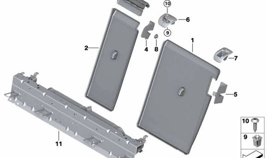Refuerzo del parachoques delantero OEM 52207363289 para BMW F16, F86. Original BMW.