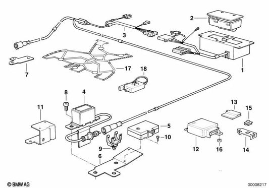 Unité de contrôle de l'airbag pour la série BMW 5 E34, 7 Série E32 (OEM 6578353599). BMW d'origine
