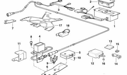 Tornillo OEM 65771371465 para BMW E30, E36, E28, E34, E24, E23, E32, E31. Pieza original BMW para elementos del sistema de airbag y suspensión.