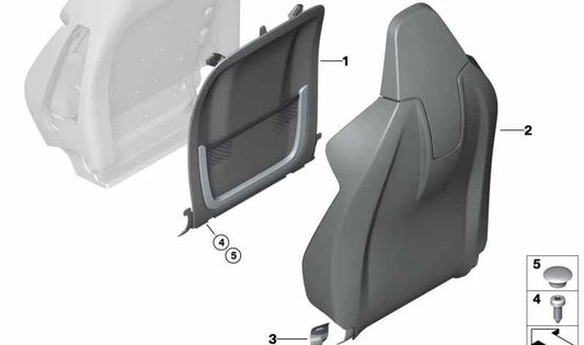 Rear panel for BMW 3 Series G20, G21, 4 Series G26, X3 F97, G01, X4 F98, G02 (OEM 52107469690). Genuine BMW.
