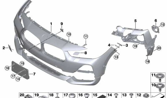 Porte-abri droit pour BMW F39 (OEM 51117428934). BMW d'origine.