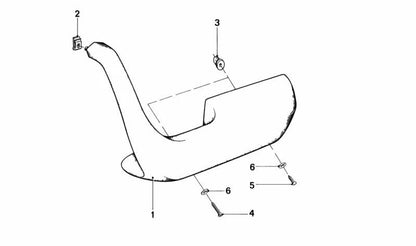 Perlbeige OM 51411910997 forme anteriori per BMW 5 E28 (Modelli 518, 518i, 520i). BMW originale.