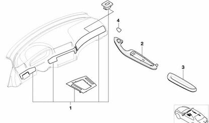 REGENSREAR -ARCHROME HINTER ZEHR -RECHEN VERHANDET FÜR BMW 3 E46 -Serie (OEM 51438257962). Original BMW