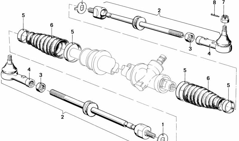 Brazo de dirección (barra de acoplamiento) OEM 32111115229 para BMW E21. Original BMW.