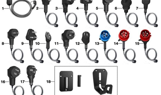 Adaptador cable de carga Tipo B OEM 61448490519 para BMW {F30N,G20,G20N,G21,G21N,G26E,G26F,G30,G30N,G31N,G60,G61,G68,G90,G11,G11N,G12,G12N,G70,I01,I01N,I12,I12N,I15,I20,F48N,U11,U12,F39,U10,G01,G01N,G08E,G08F,G45,F15,G05,G05N,G09}, MINI {F56E,F60,F60