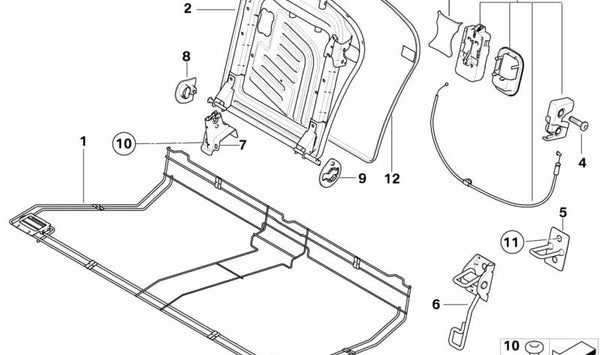 Unidad de accionamiento derecha OEM 52202751256 para MINI R55, R56, R57, R58, R59, F55, F56, F57. Original MINI.