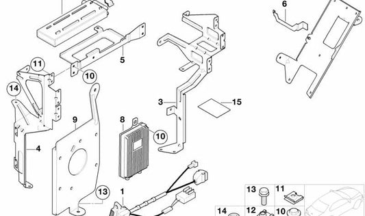 Écrou hexagonal avec M6 OEM 41127028600 pour BMW E87, E87N, E46, E90, E91, E92, E93, E61, E61N, E83, E83n, E70. Pièce BMW originale.