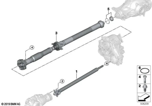 Automatic Transmission Shaft for BMW G01, G08, G02 (OEM 26108680320). Original BMW