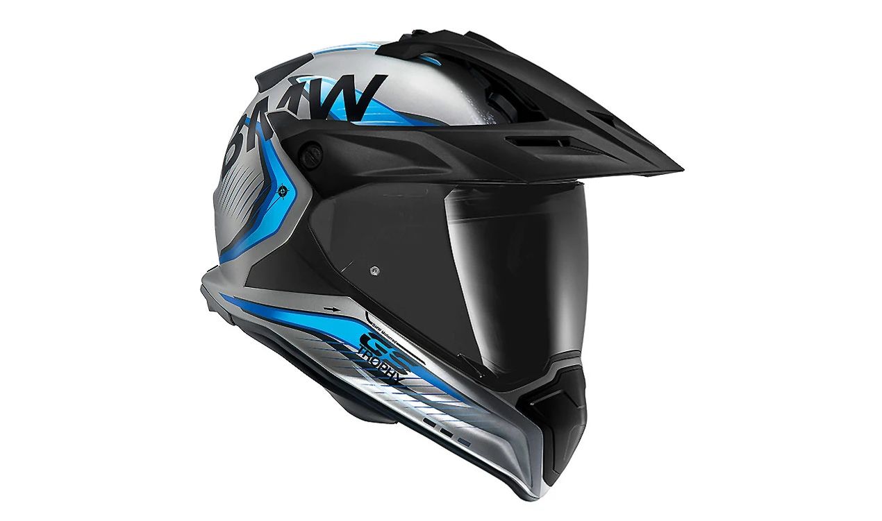 Visiera con doppia lente colorata OEM 76318554338 per casco moto BMW GS. BMW Motorrad originale.