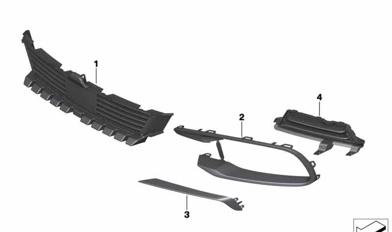 Embellecedor lateral derecho OEM 51117362702 para BMW F06, F12, F13. Pieza original BMW.
