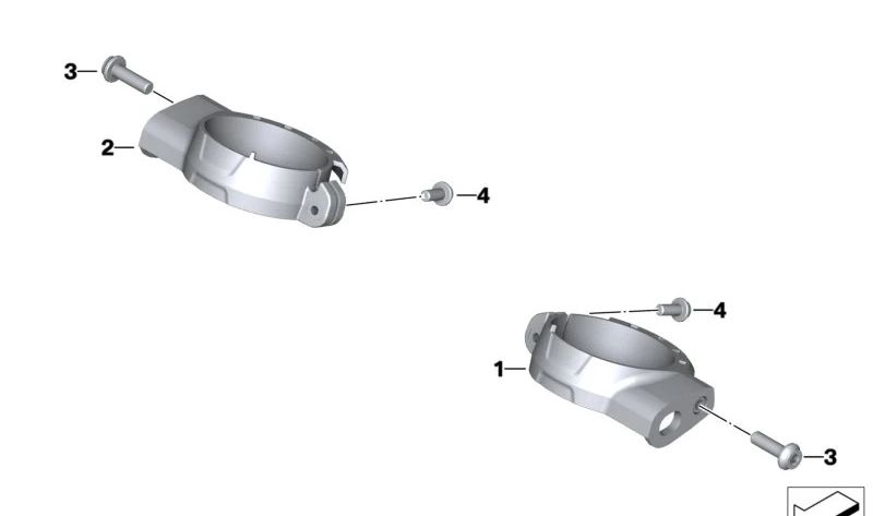 Soporte intermitente izquierdo OEM 63139446689 para motos BMW S 1000 R (K63), M 1000 R (K66)... y más. Original BMW Motorrad.