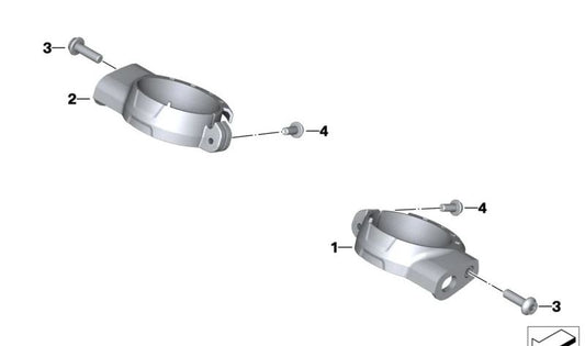 Soporte intermitente izquierdo OEM 63139446689 para motos BMW S 1000 R (K63), M 1000 R (K66)... y más. Original BMW Motorrad.