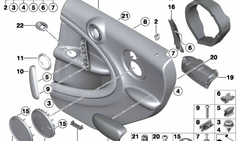 Tornillo de cabeza avellanada OEM 07149149259 para BMW E60, E61, E63, E64, E52 y MINI R52, R60. Original BMW/MINI.