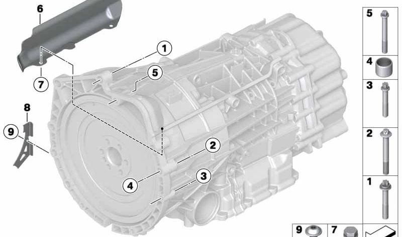 Protector térmico OEM 28007578440 para BMW E82, E88, E92, E92N, E93, E93N. Pieza original BMW. Ideal para aislamiento térmico en componentes del cambio.