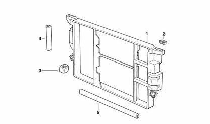 Junta de perfil 429mm OEM 17101737861 para BMW Serie 5 E39, Serie 7 E38, Z8 E52. Original BMW.