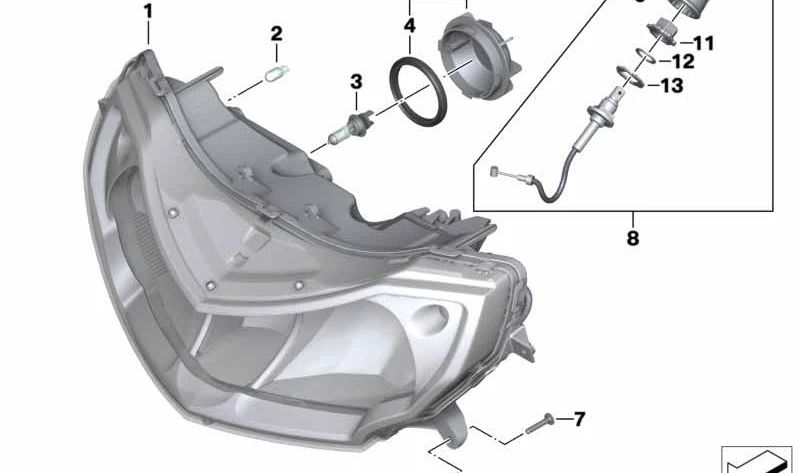 Tornillo cortante OEM 63122306989 para motos BMW R 1200 RT, R 1150 RT, R 850 RT, K 1200 LT, K 1200 RS… y más. Original BMW Motorrad.