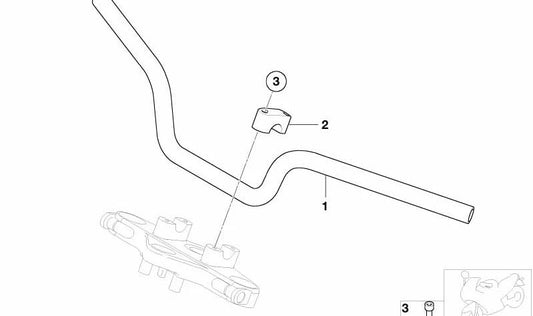 Parafuso cilíndrico dianteiro OEM 31427655776 para BMW F 650 Gs, R 1150 Rs, K 1200 Rs ... e muito mais. BMW Motorrad original.