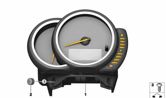 Cuadro de instrumentos OEM 62106843994 para MINI F54, F55, F56, F57, F60. Compatible con versiones Cooper, Cooper D, Cooper S y Cooper SD. Original MINI.