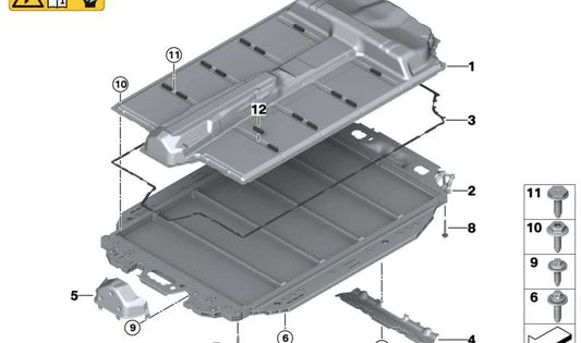 Tornillo hexagonal M10x90 OEM 07149343338 para BMW I12, I12N, I15, G70. Original BMW.