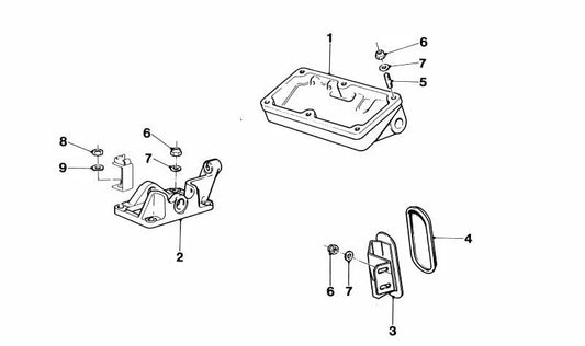Front Suspension Mount OEM 35112160429 for BMW (All compatible models: E36, E46, Z3). Original BMW.