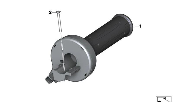 Puño del acelerador derecho OEM 61318534424 para motos BMW R1200RT, R1250RT, S1000RR, S1000R. Original BMW Motorrad.