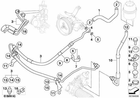 Tubo di espansione per BMW E83N (OEM 32413450595). BMW originale
