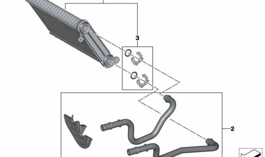 Scambiatore di calore OEM 64119382865 per BMW G42, G20, G21, G22, G23, G26, G01, G02, G29. BMW originale.
