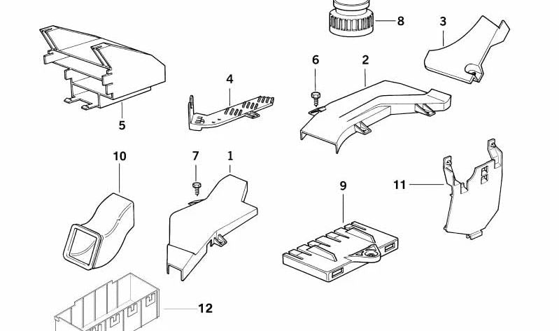 Cubierta de cables delantera derecha OEM 61131387096 para BMW E36, Z3. Original BMW.
