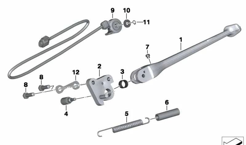 M8X30 OEM VITE esagonale 46538542021 per motociclette BMW Motorrad HP4 (K42) 2012-2014. BMW MOTORAD originale.