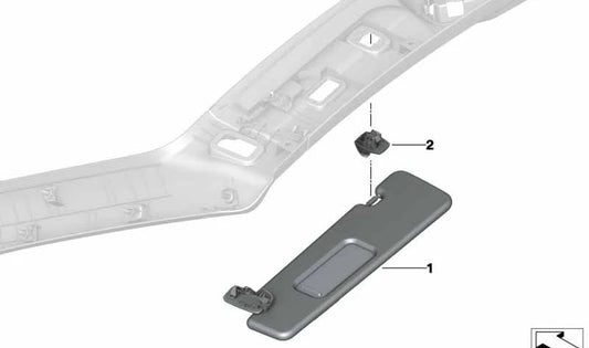 Parasol izquierdo negro OEM 51167456435 para BMW Z4 G29. Recambio original BMW.