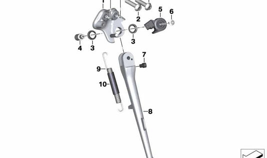 Seitenstützenträger OEM 46535A72FC9 für BMW S 1000 R, S 1000 RR, M 1000 R, M 1000 RR Motorräder. Original BMW Motorrad.