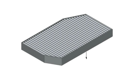 Filtro de habitáculo con carbón activo OEM 64115A547D4 para BMW G60, G61, G68, G70. Filtra el aire del interior con máxima eficacia. Original BMW.