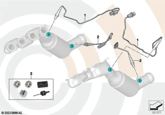 Monito Monito Lambda per BMW 5 G30 Series, Serie 7 G11, G12 (OEM 1178650475). BMW originale