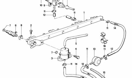 **Inyector de combustible OEM 13641286026 para BMW E23, E24. Original BMW.**
