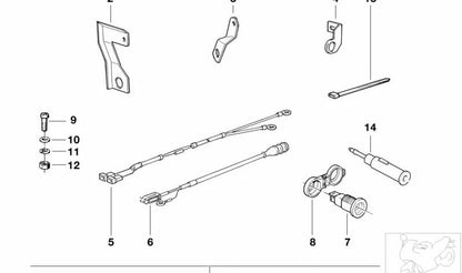 Vis cylindrique pour BMW E90, E90N, E91, E91N, E92, E92N, E34, E39, E60, E60n, E61, E61N, F07, E63N, E64n, F01, F02, E83N, E70, E70n, E71 (OEM 07119904375). BMW d'origine.