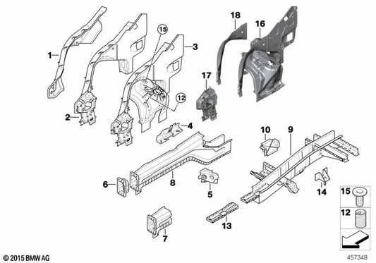 Gewindeeinsatz para BMW X5 E70, E70N, X6 E71, E72 (OEM 07147046334). BMW original.