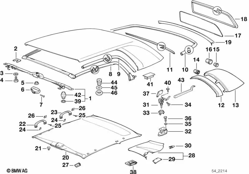 Tuerca de fijación para BMW Serie 3 E36, F31, F31N, Serie 5 F11N, Serie 7 E65, E66, X5 F15, F85 (OEM 11129157025). Original BMW