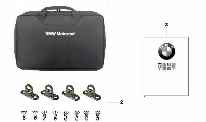 Connection Topcase Road OEM 77418520305 per BMW K1600GT, K1600GTL, R1200RT, motociclette R1250RT. BMW MOTORAD originale.