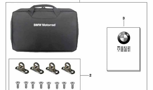 Connection Topcase Road OEM 77418520305 per BMW K1600GT, K1600GTL, R1200RT, motociclette R1250RT. BMW MOTORAD originale.