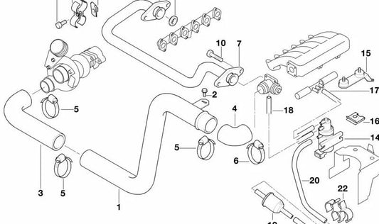Rohr für BMW E36, E39, E38 (OEM 11712245273). Original BMW
