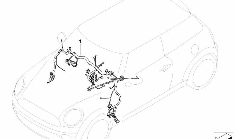 Cableado cuadro instrumentos OEM 61113456265 para MINI R55 Cooper, Cooper D, Cooper S. Modelos con cambio manual y automático. Compatible con producción 2007–2014. Original MINI.