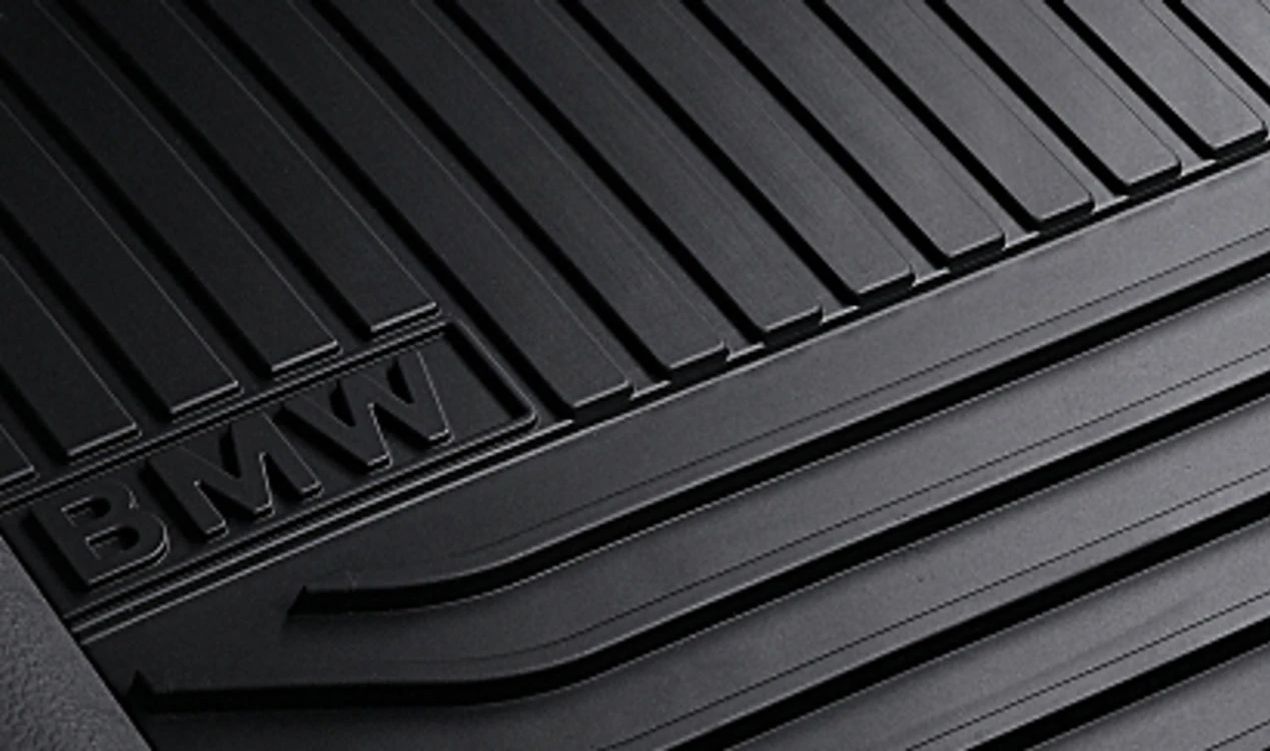 Alfombrillas de goma (delanteras) OEM 51472153889 para BMW F10, F11. Original BMW.