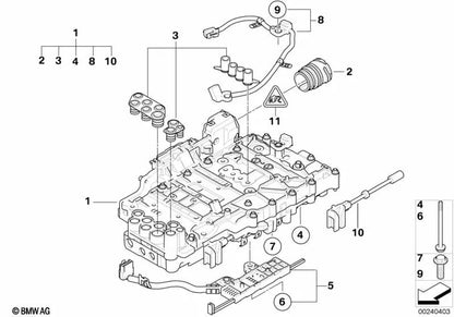 Transmissionsschalter für BMW E81, E82, E87N, E88 Serie 3 E90, E90N, E91, E91N, E92, E92N, E93, E93N, X1 E84, X3 E83N (OEM 24357581602). Original BMW.